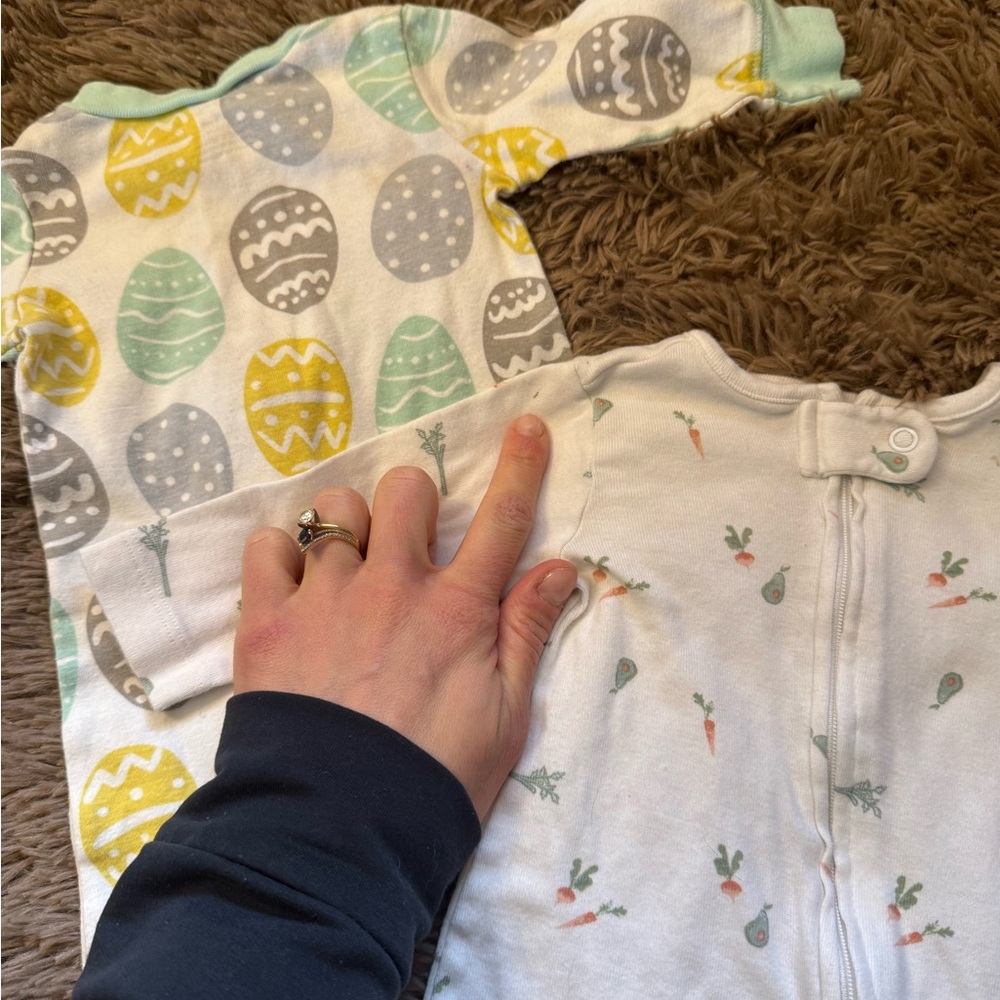Bundle Baby Easter Clothes/Spring 0-3 Months Easter Egg, Bunny, Chick, Applique - Picture 11 of 13